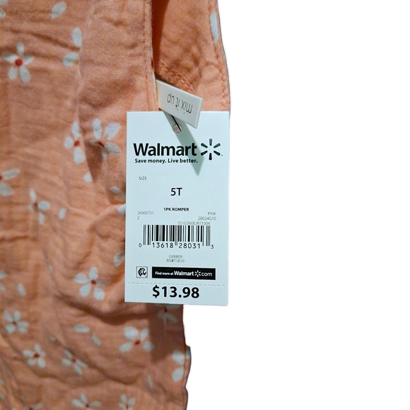 Girls size 5T NWT summer Romper - Picture 3 of 6